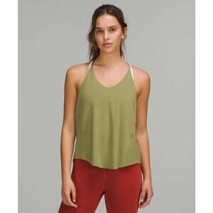 Lululemon Modal-Silk Yoga Tank Top Bronze Green Size 2
